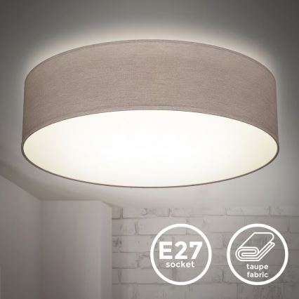 Plafondlamp 2xE27/40W/230V Ø 38 cm beige