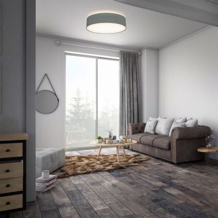 Plafondlamp 2xE27/40W/230V, Ø 38 cm, grijs