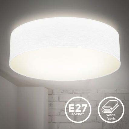 Plafondlamp 2xE27/40W/230V Ø 38 cm wit