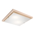 Plafondlamp 2xE27/60W/230V beuk