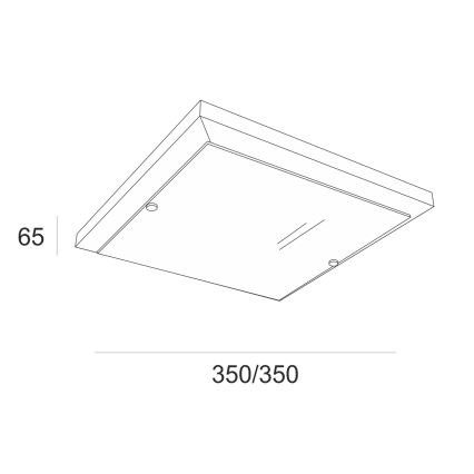 Plafondlamp 2xE27/60W/230V grenen