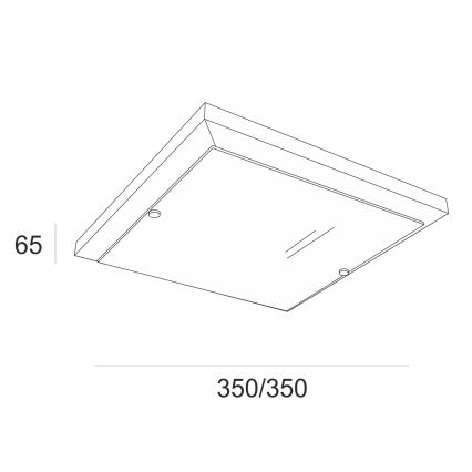 Plafondlamp 2xE27/60W/230V beuken