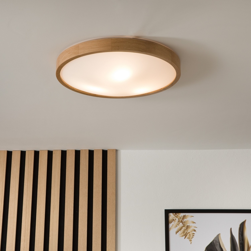 Plafondlamp 3xE27/60W/230V eiken
