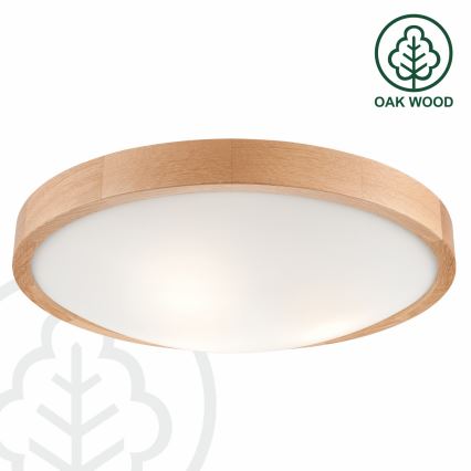 Plafondlamp 3xE27/60W/230V eiken