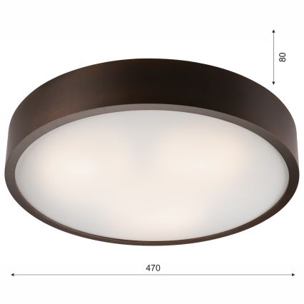 Plafondlamp 3xE27/60W/230V grenen