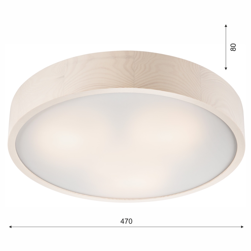 Plafondlamp 3xE27/60W/230V grenen