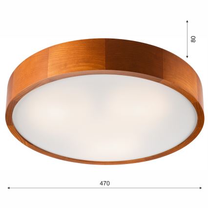 Plafondlamp 3xE27/60W/230V grenen