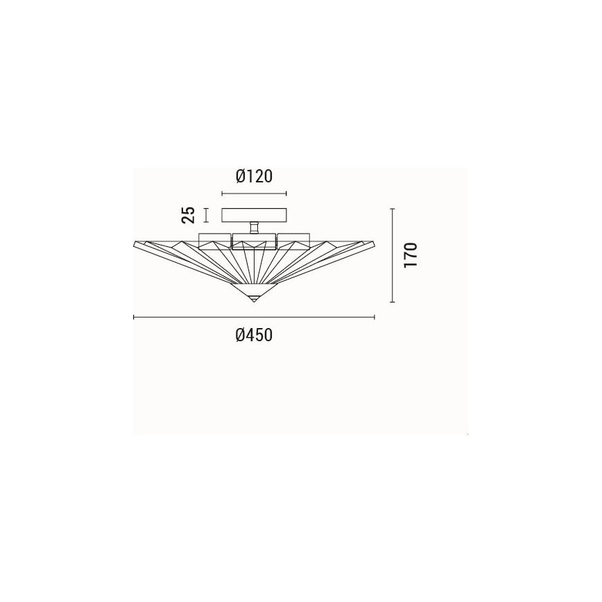 Plafondlamp 5xE14/15W/230V grijs