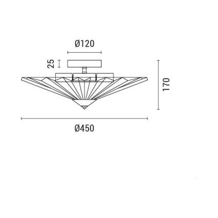 Plafondlamp 5xE14/15W/230V wit