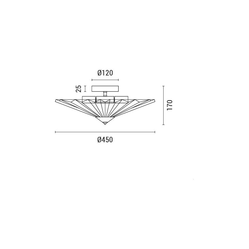 Plafondlamp 5xE14/15W/230V wit