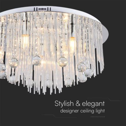 Plafondlamp 9xE14/40W/230V diameter 60 cm
