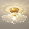 Plafondlamp ACRYLIC 1xE27/40W/230V pr. 28 cm goudkleurig