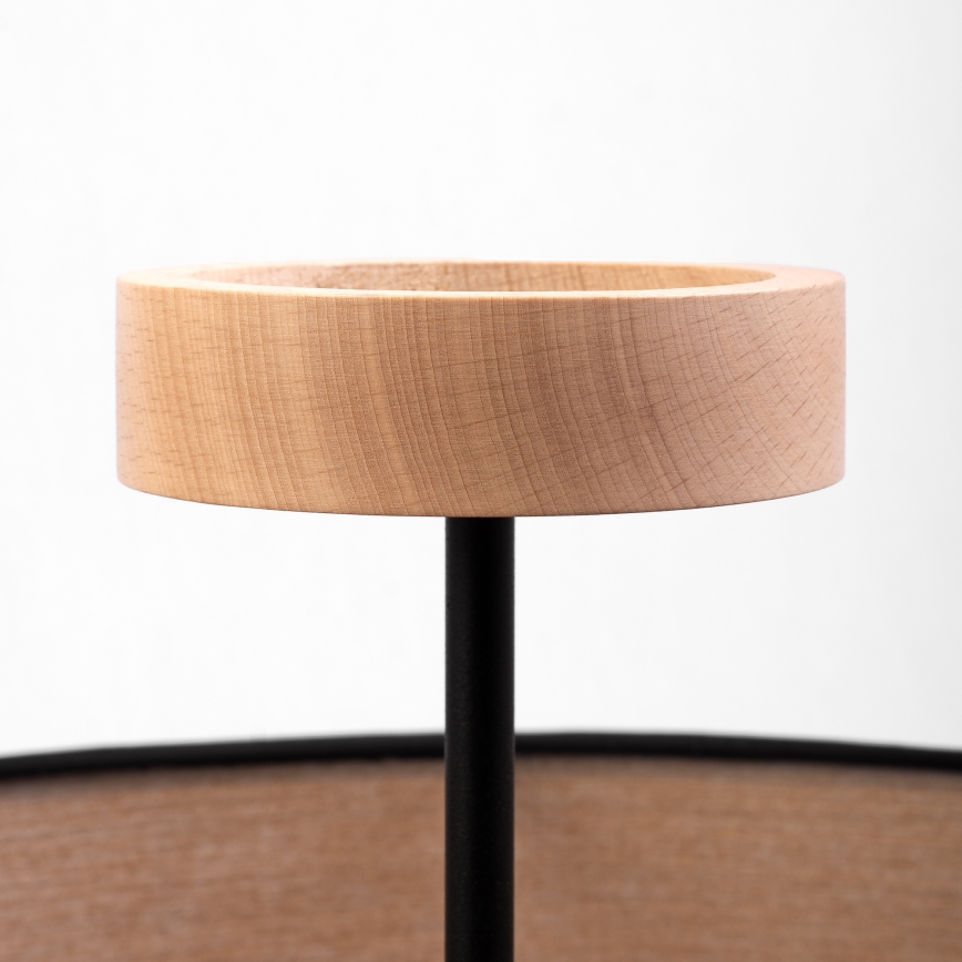 Plafondlamp ALBA 3xE27/15W/230V Ø 40 cm zwart/bruin