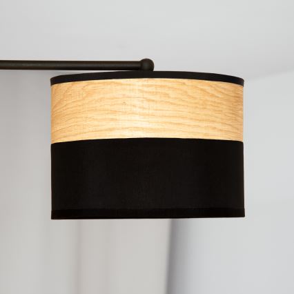 Plafondlamp ALBA 3xE27/15W/230V Ø 66 cm zwart/bruin