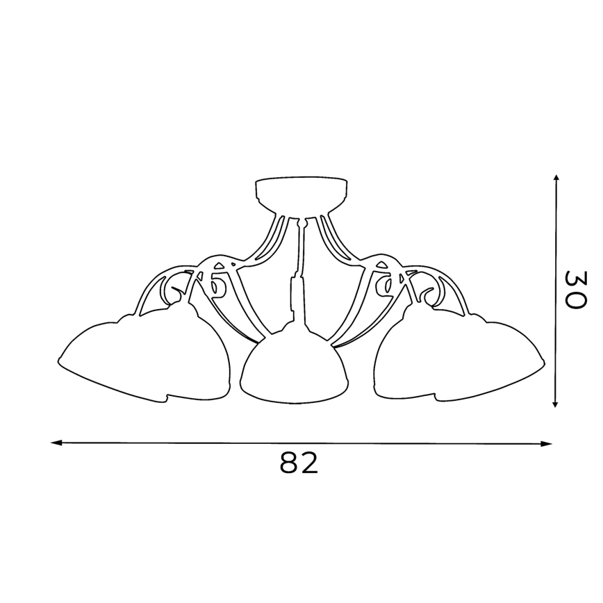 Plafondlamp ANTICA 5xE27/60W/230V
