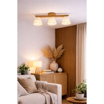 Opbouwlamp ANTONIO 3xE14/40W/230V eiken