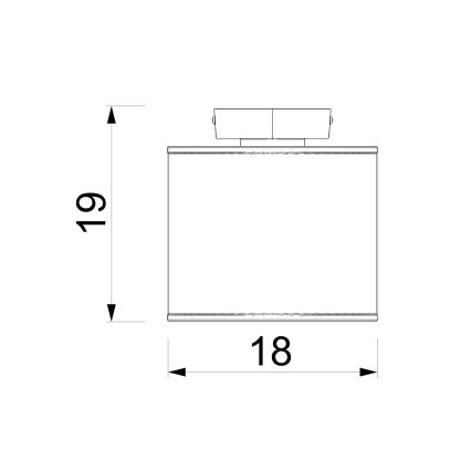 Plafondlamp ARDEN 1xE27/15W/230V Ø 18 cm groen