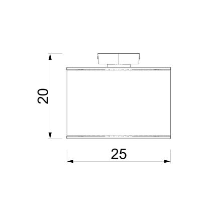 Plafondlamp ARDEN 1xE27/15W/230V Ø 25 cm beige
