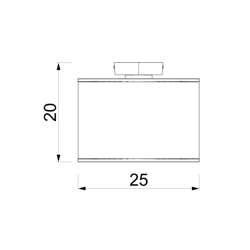 Plafondlamp ARDEN 1xE27/15W/230V Ø 25 cm, groen