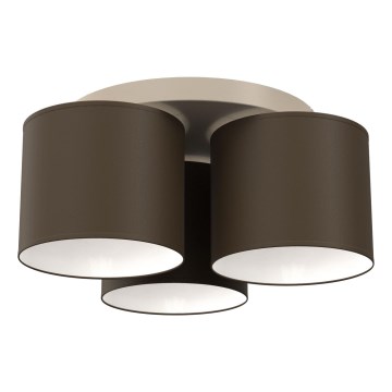 Plafondlamp ARDEN 3xE27/15W/230V Ø 30 cm beige/bruin