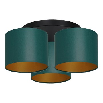 Plafondlamp ARDEN 3xE27/60W/230V groen/goud