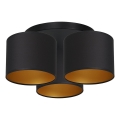 Plafondlamp ARDEN 3xE27/60W/230V zwart/goud
