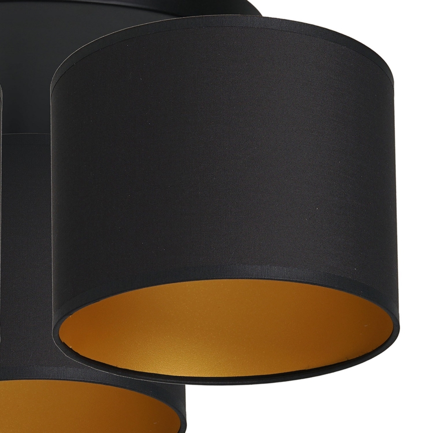 Plafondlamp ARDEN 3xE27/60W/230V zwart/goud