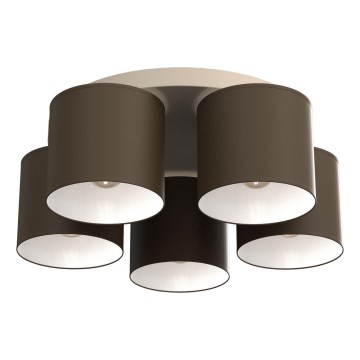 Plafondlamp ARDEN 5xE27/15W/230V Ø 44 cm beige/bruin