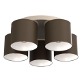 Plafondlamp ARDEN 5xE27/15W/230V Ø 58 cm beige/bruin