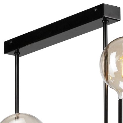 Hanglamp aan staaf ASTRID 6xE27/60W/230V zwart