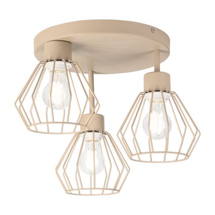 Plafondlamp AUDREY 3xE27/60W/230V beige