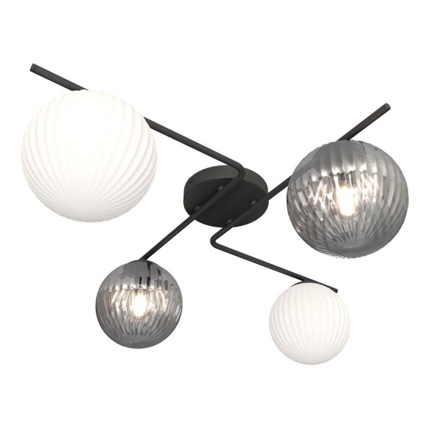 Plafondlamp AZURA 4xE14/10W/230V zwart/grijs/wit