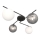 Plafondlamp AZURA 4xE14/10W/230V zwart/grijs/wit