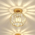 Plafondlamp BELLA, 1x E27 (40W), 230V, Ø 20 cm, goudkleurig