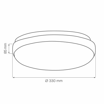 Plafondlamp BENEDYKT 2xE27/20W/230V diameter 33 cm zwart