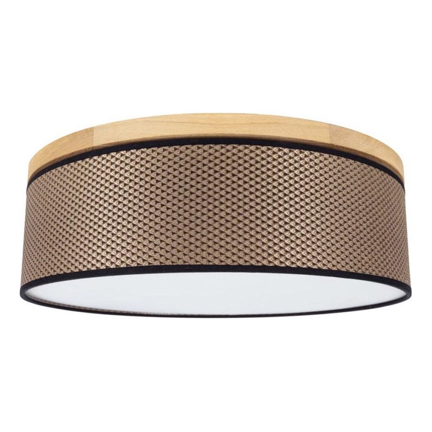 Plafondlamp BENITA 2xE27/25W/230V diameter 48 cm bruin/eiken