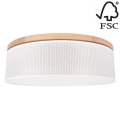 Plafondlamp BENITA 2xE27/25W/230V diameter 48 cm crème/eiken – FSC gecertificeerd