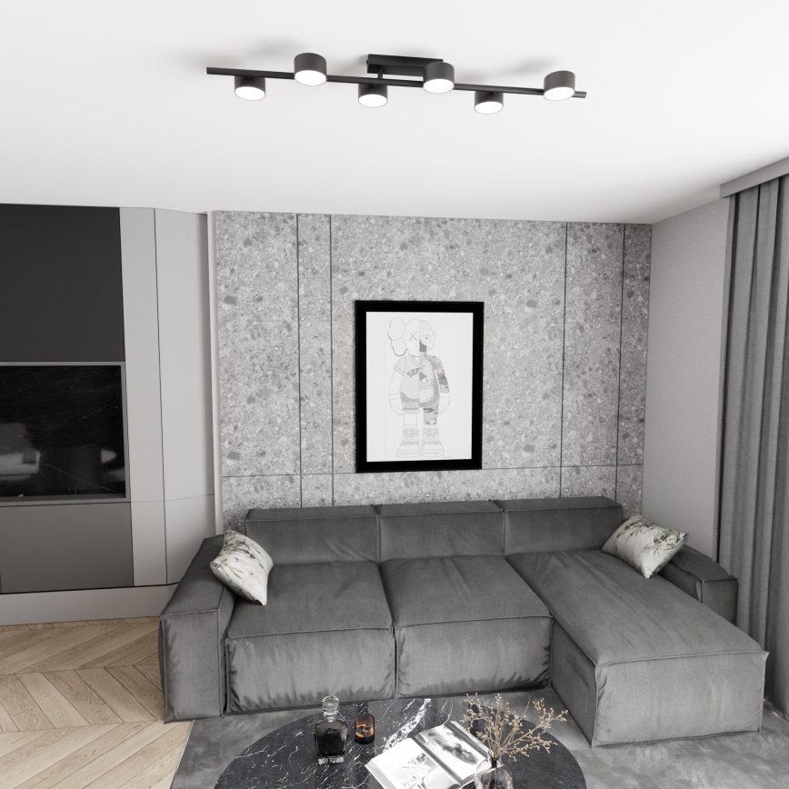 Plafondlamp BET 6xGX53/12W/230V zwart