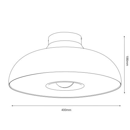 Plafondlamp BILBAO 1xE27/15W/230V beige