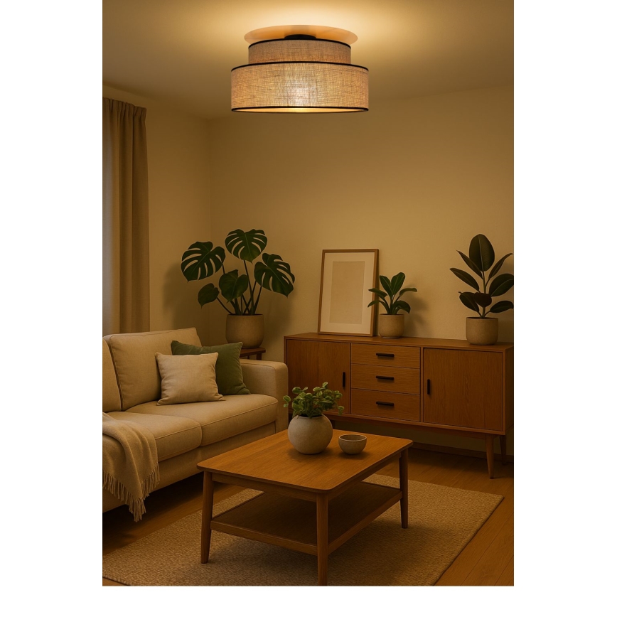 Plafondlamp BOHO 1xE27/60W/230V beige