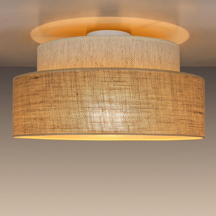 Plafondlamp BOHO 1xE27/60W/230V crème/beige