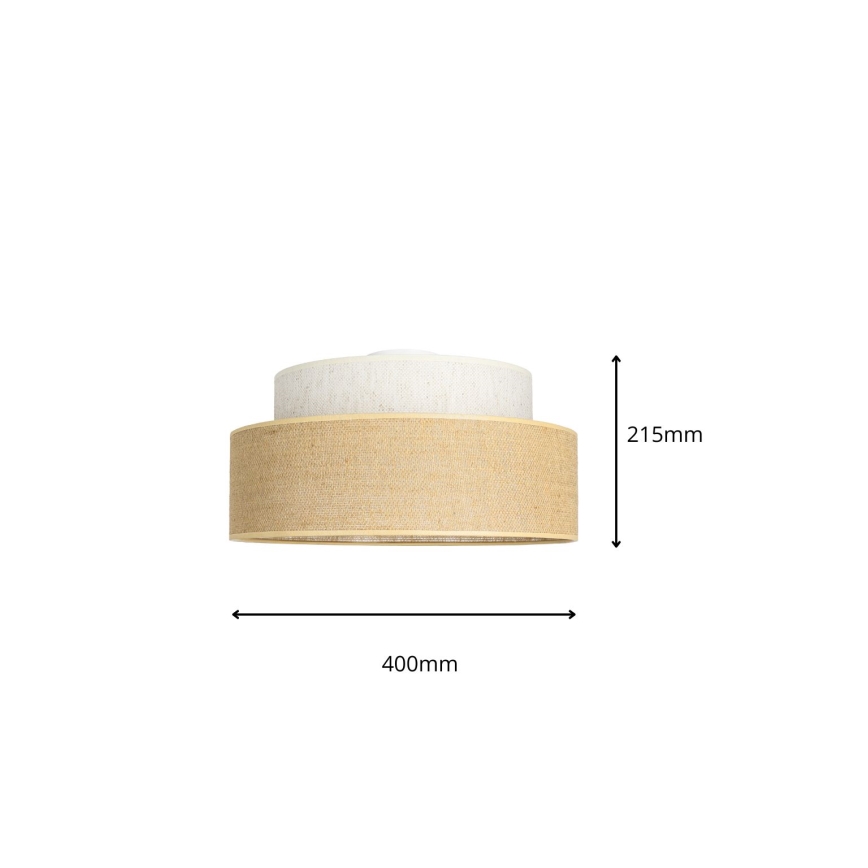 Plafondlamp BOHO 1xE27/60W/230V crème/beige