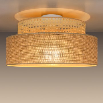 Plafondlamp BOHO 1xE27/60W/230V diameter 40 cm rotan