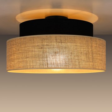 Plafondlamp BOHO 1xE27/60W/230V diameter 40 cm zwart/beige