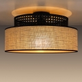 Plafondlamp BOHO 1xE27/60W/230V diameter 40 cm zwart/rotan