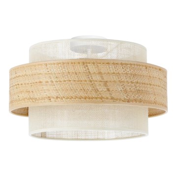 Plafondlamp BOHO 1xE27/60W/230V Ø 40 cm jute/crèmekleurig