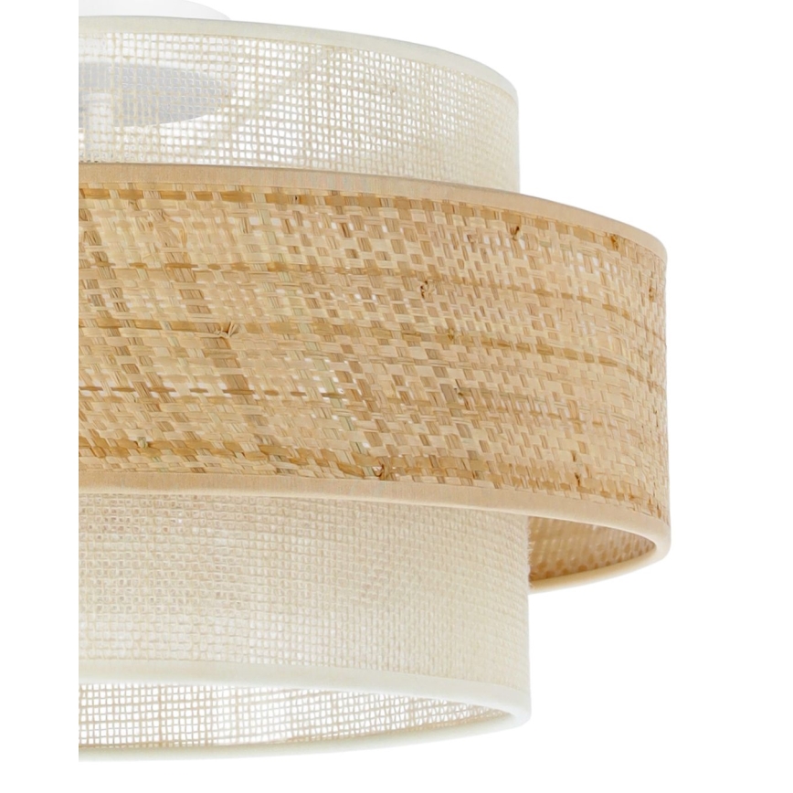 Plafondlamp BOHO 1xE27/60W/230V Ø 40 cm jute/crèmekleurig