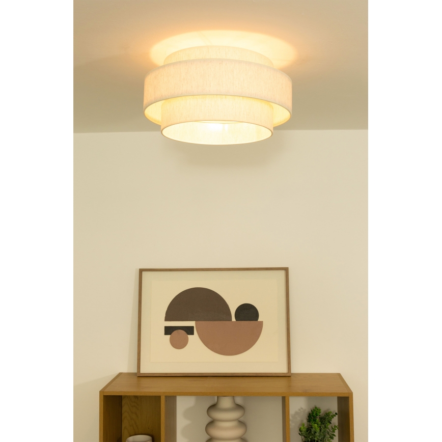 Plafondlamp BOHO 1xE27/60W/230V Ø 40 cm wit