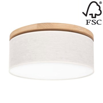 Plafondlamp BOHO 2xE27/25W/230V diameter 38 cm eiken – FSC gecertificeerd