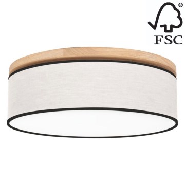 Plafondlamp BOHO 3xE27/25W/230V diameter 48 cm eiken – FSC gecertificeerd